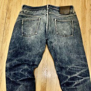 Unbranded 21 ounce relaxed fit selvedge mens jeans high fades!.